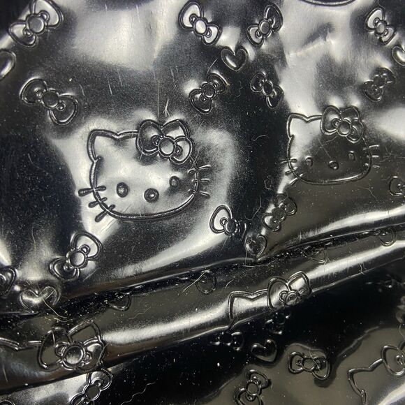 Vintage Hello Kitty Loungefly Embossed Black Faux Leather Backpack 2012 - Picture 4 of 16